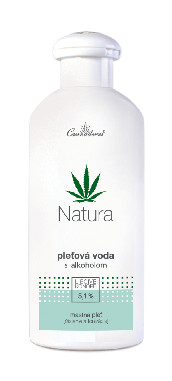 Cannaderm Natura – pleťová voda s alkoholom na mastnú pleť 200 ml