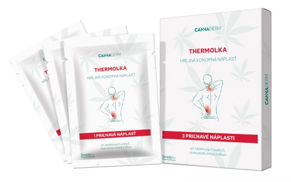 Cannaderm Thermolka hrejivá konopná náplasť 3 ks