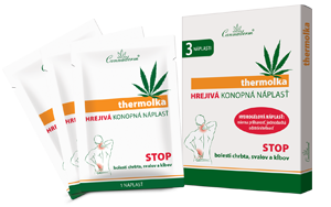Cannaderm Thermolka HREJIVÁ KONOPNÁ NÁPLASŤ 3 ks