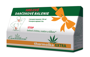 Cannaderm Thermolka EXTRA darčekové balenie 150 ml + náplasti 3 ks